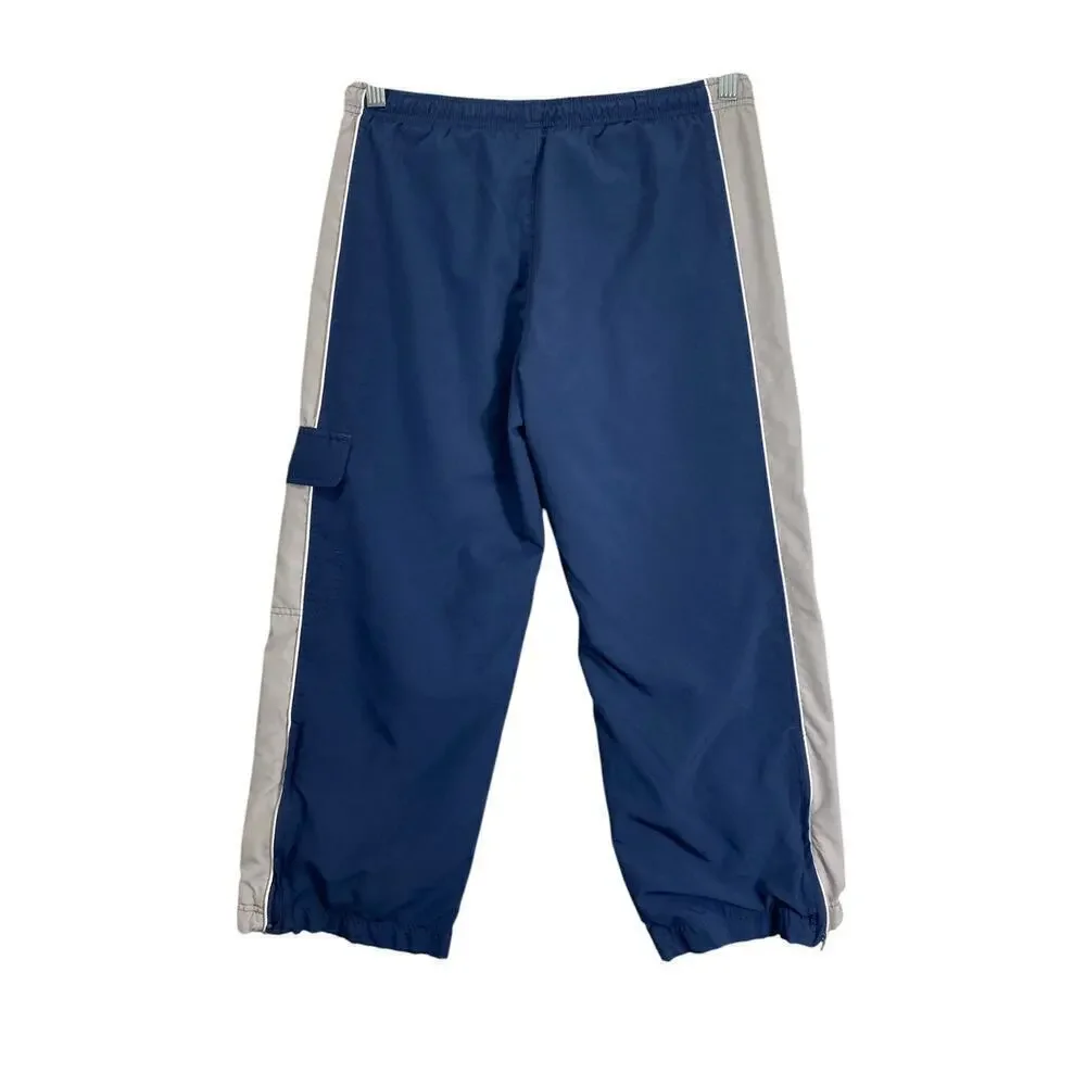 Nike Boys Blue & Gray Track Pants – Size Medium (10-12) – Y2K Vintage Style